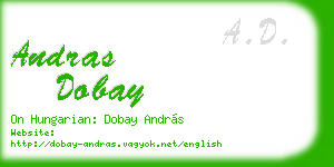 andras dobay business card